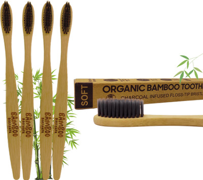 nari nava Bamboo Extra Soft Toothbrush(Pack of 4)