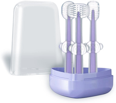 maycreate 3 Pcs Silicone Baby Toothbrush Set Tongue Cleaner U-Shaped ToothScrubber Ultra Soft Toothbrush(Pack of 3)