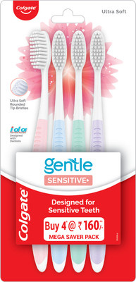 Colgate Gentle Sensitive Ultra Soft Toothbrush(Pack of 4)