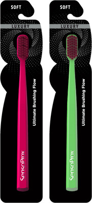 SENSOPROX Ultra Smooth Pack of 2 Pink & Green Extra Soft Toothbrush