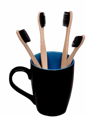 Bamboo Soft bristles Toothbrush Ultra Soft Toothbrush(Pack of 4)