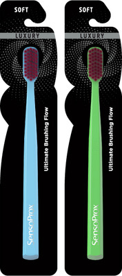 SENSOPROX Ultra Smooth Pack of 2 Blue & Green Extra Soft Toothbrush