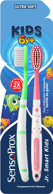 SENSOPROX Jr. Smart Kids Pack of 2 Ultra Soft Toothbrush(Pack of 2)