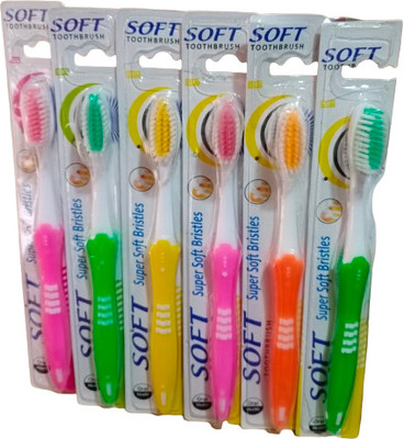 NEWR OXY FRESH Soft Toothbrush(Pack of 6)