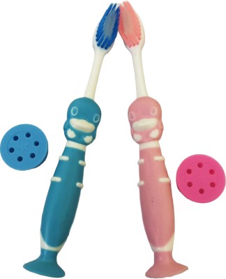 Yunicron Max Cartoon Style Kids Toothbrush Combo - Colour may vary Extra Soft Toothbrush(Pack of 2)