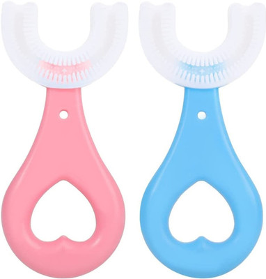 RAKIPEMH KiddoBrite U-Shape Baby Toothbrush Ultra Soft Toothbrush(Pack of 2)