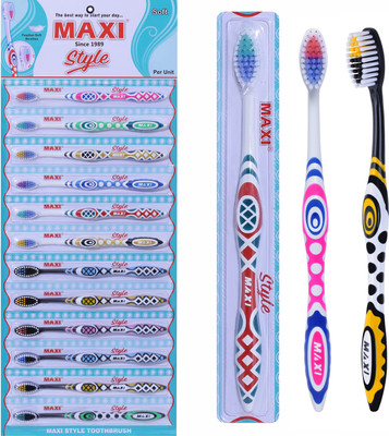 Maxi Style Soft Toothbrush(Pack of 12)
