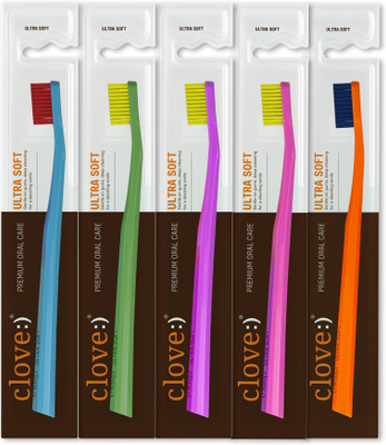 Clove 4160 Bristles Toothbrush for Sensitive Teeth & Gums Diamond shape head Ultra Soft Toothbrush(Pack of 5)