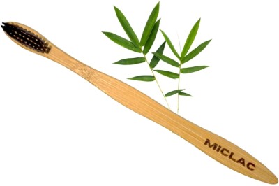 MICLAC Organic Bamboo Toothbrush With Eco-Friendly Compostable Handle 1PCS Soft Toothbrush