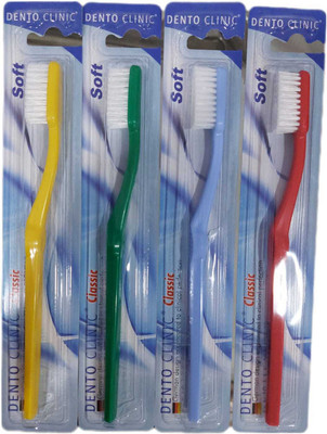 DENTO CLINIC CLASIC SOFT (German design engineered to clinical perfection} Soft Toothbrush(Pack of 12)