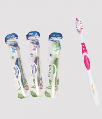 Lalittread All Rounder Extra Soft Toothbrush(Pack of 4)