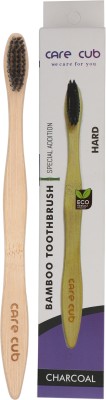 CARE CUB CharcoalHard Bambo Toothbrush EcoFrindly Antibacterial Biodegradable in Elegant Hard Toothbrush