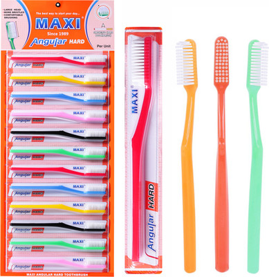 Maxi Angular Hard Toothbrush(Pack of 12)