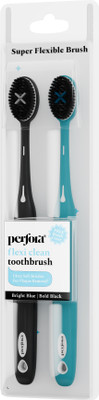 Perfora Flexi Toothbrush For Kids & Adults, With Charcoal-Infused Bristles, Extra Soft Toothbrush(Pack of 2)