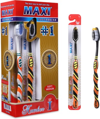 Maxi 1 Number Soft Toothbrush(Pack of 12)