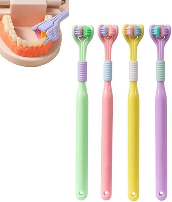 ZEIXERA 4pc Extra Soft Toothbrush, Ultra Soft All Sides Cleaning, Tooth Brush Soft Ultra Soft Toothbrush(Pack of 4)