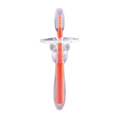 LuvLap Silicone Baby Training Toothbrush with soft bristles, antichoking shield, Soft Toothbrush