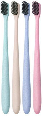 EarthyEssential Wheat Straw Soft Toothbrush(Pack of 4)