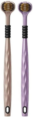 Skindora 3 Sided Toothbrush Ultra Soft Toothbrush(Pack of 2)