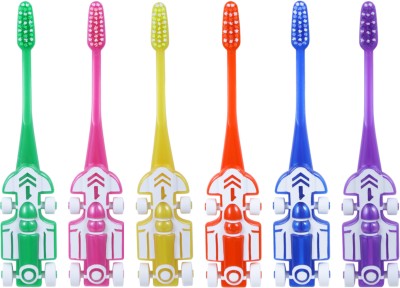 Maxi Zoom Car Junior Soft Toothbrush(Pack of 6)