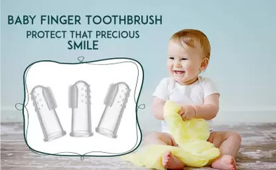 SuperDaze Baby Soft Silicone Tooth Bursh Pack of 3 Extra Soft Toothbrush(Pack of 3)