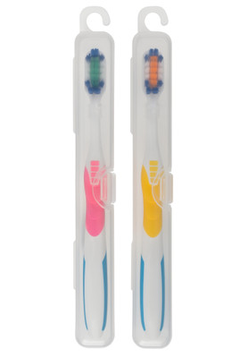WOYR Premium Quality Soft Toothbrush for Adults with Hygienic Case Soft Toothbrush(Pack of 2)