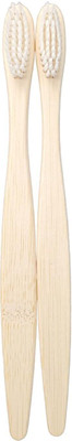 Eco Gree C Curve White Wooden Soft Bristles Toothbrush Soft Toothbrush(Pack of 2)