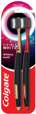 Colgate Visible White O2 Ultra Soft Toothbrush(Pack of 2)