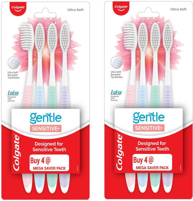 Colgate Sensitive Soft Bristles Toothbrush - 4 Pcs ( Pack of 2 ) Ultra Soft Toothbrush(Pack of 8)