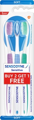 SENSODYNE Sensitive with soft rounded bristles Soft Toothbrush3 Toothbrushes