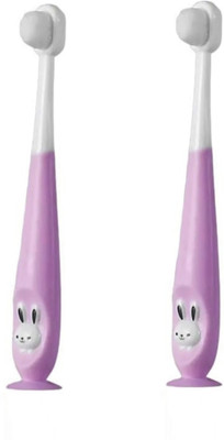 KidSy Supersoft Bristles & Section Cup Base Tooth Brush for Kids/Babies/Toddlers Extra Soft Toothbrush(Pack of 2)