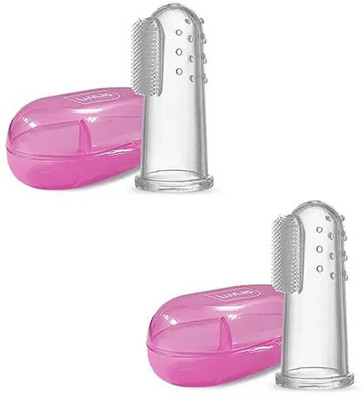 Humanveda Silicone Baby Finger Brush with Case Ultra Soft Toothbrush(Pack of 2)