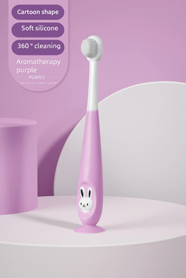 Magic Pebbles BPA Free Baby Toothbrush Supersoft Bristles for Kids/Infant/Toddlers 18M+Purple Ultra Soft Toothbrush