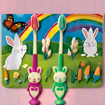 Yunicron Max Rabbit Kids Toothbrush - Pack 2 Extra Soft Toothbrush(Pack of 2)