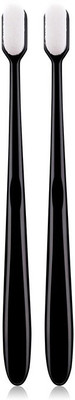 Uratech Ultra Soft Toothbrush Set of 2 (Flat Black) | Ultra Soft Toothbrush(Pack of 2)