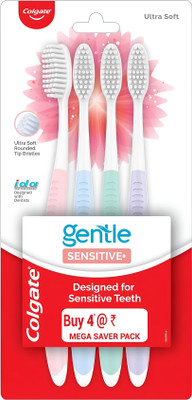 Colgate Gentle Sensitive Ultra Soft Toothbrush For Complete Oral Care ( Pack Of 4 ) Ultra Soft Toothbrush(Pack of 4)