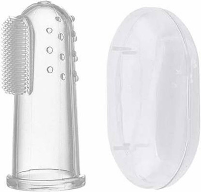Parhat NEW Silicon Baby Finger Toothbrush , Baby Finger Brush Tongue Cleaner with storage box Teether Extra Soft Toothbrush