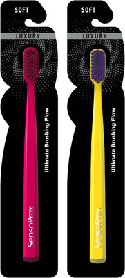SENSOPROX Ultra Smooth Pack of 2 Pink & Yellow Extra Soft Toothbrush