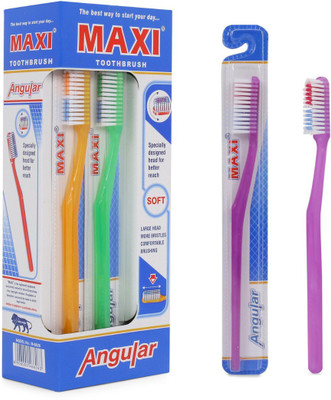 Maxi Angular Soft Toothbrush(Pack of 12)