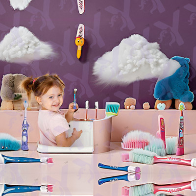 Yunicron Max Tom Kids Toothbrush with Tongue Cleaner Extra Soft Toothbrush