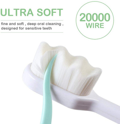 Mith Extra Soft Toothbrush Set, Ultra Soft Micro-Nano Bristled For Sensitive Gums Extra Soft Toothbrush(Pack of 2)