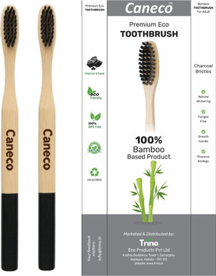 CANECO Biodegradable Bamboo C Shape Toothbrush - Pack of 2 Ultra Soft Toothbrush Ultra Soft Toothbrush(Pack of 2)