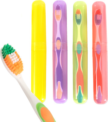 Dr. Flex Anti-Bacterial Super Container Toothbrushes Soft Toothbrush(Pack of 4)