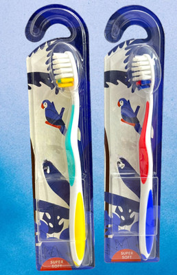 WOYR Premium Quality 2 PC Super Soft Plastic Toothbrush|Toothbrush with soft bristles Ultra Soft Toothbrush(Pack of 2)