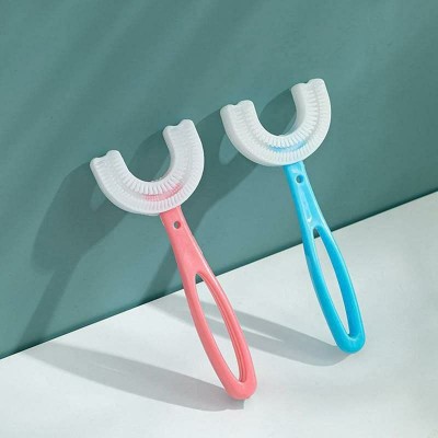 SPIRITUAL HOUSE U Shaped Toothbrush for Kids Manual Whitening Toothbrush pack 2 Soft Toothbrush Soft Toothbrush(Pack of 2)