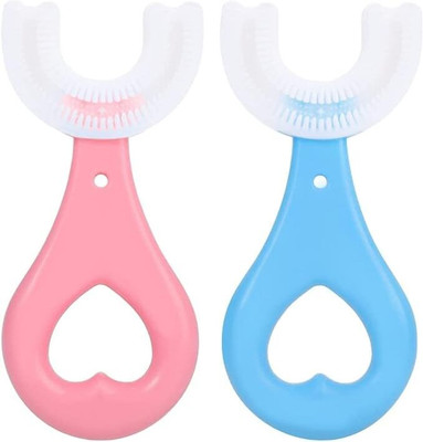 PGADHIYA U Shape Toothbrush Kids, U-Shaped Convenient Tooth Cleaning Brush Extra Soft Toothbrush(Pack of 2)