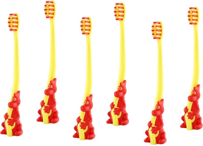 ICPA Kids Dyny Toothbrush Multicolour Ultra Soft Toothbrush(Pack of 6)