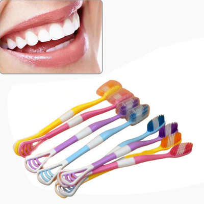 TruVeli 2 in 1 Toothbrush Case Double-Headed Toothbrush And Tongue Scrapers with Holder Extra Soft Toothbrush(Pack of 8)