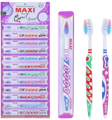 Maxi Cherry Soft Toothbrush(Pack of 12)