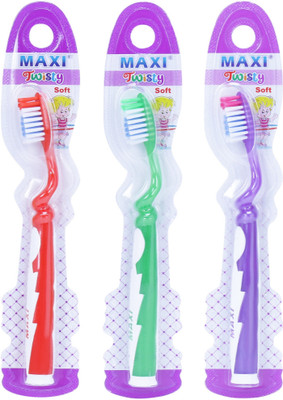 Maxi Twisty Junior Soft Toothbrush(Pack of 3)